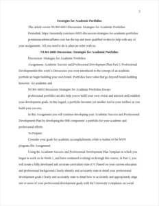 Strategies for Academic Portfolios – page 2