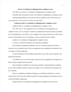 Role of Accreditation in Mitigating Risk Compliance Issues – page 2