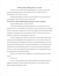 SAMPLE Shadow Health Respiratory Assessment – page 2