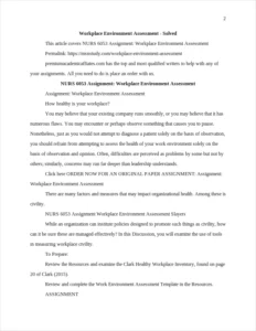 Workplace Environment Assessment – page 2