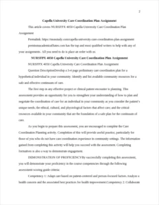 Capella University Care Coordination Plan Assignment – page 2