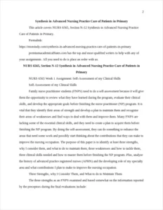 Synthesis in Advanced Nursing Practice Care of Patients in Primary – page 2