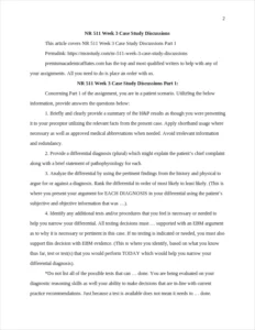 NR 511 Week 3 Case Study Discussions – page 2