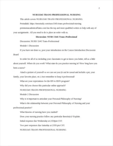 NURS3345 TRANS PROFESSIONAL NURSING – page 2