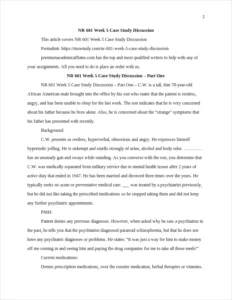 NR 601 Week 5 Case Study Discussion – page 2