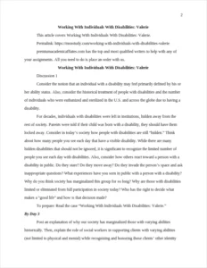 Working With Individuals With Disabilities: Valerie – page 2