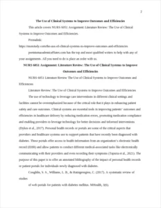 The Use of Clinical Systems to Improve Outcomes and Efficiencies – page 2