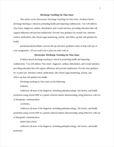 Discharge Teaching On Tina Jones – page 2