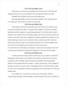 SOAP Note and eMedley Entrie – page 2