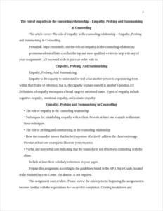 The role of empathy in the counseling relationship – page 2