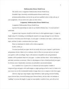 Multicausation Disease Model Essay – page 2