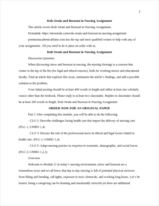 Role Strain and Burnout in Nursing Assignment – page 2