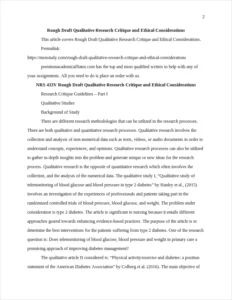 Research Critique and Ethical Considerations – page 2