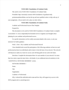 NURS 6003: Foundations of Graduate Study – page 2