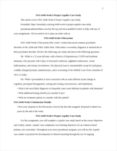 NSG 6440 Week 6 Project Aquifer Case Study – page 2