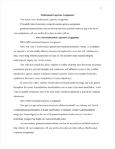 Professional Capstone Assignment – page 2