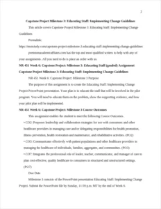 Capstone Project Milestone 3: Educating Staff: Implementing Change Guidelines – page 2