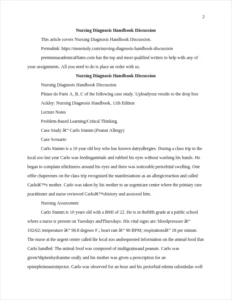 Nursing Diagnosis Handbook Discussion – page 2