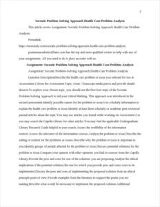 Socratic Problem-Solving Approach Health Care Problem Analysis – page 2