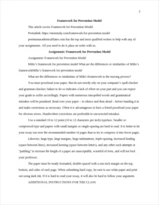 Framework for Prevention Model – page 2