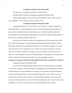 Assignment Genogram: Hernandez Family – page 2