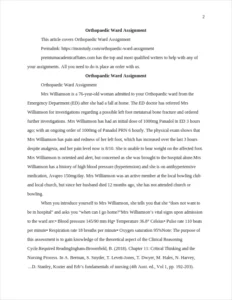Orthopaedic Ward Assignment – page 2