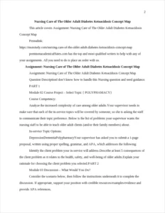 Nursing Care of The Older Adult Diabetes Ketoacidosis Concept Map – page 2