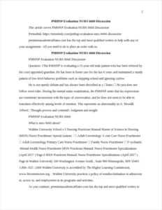 PMHNP Evaluation NURS 6660 Discussion – page 2