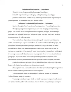 Designing and Implementing a Project Paper – page 2