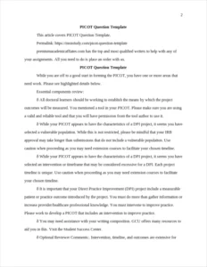 PICOT Question Template – page 2