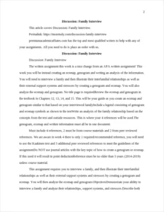 Discussion: Family Interview – page 2