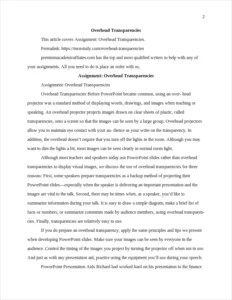 Overhead Transparencies – page 2