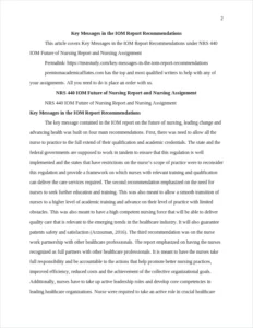 Key Messages in the IOM Report Recommendations – page 2