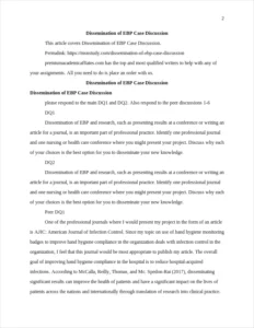Dissemination of EBP Case Discussion – page 2