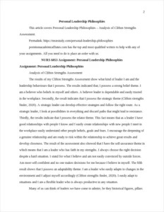 Personal Leadership Philosophies – page 2