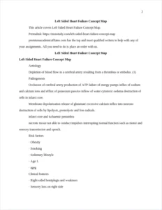 Left Sided Heart Failure Concept Map – page 2