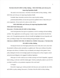 Role of the RN/APRN in Policy-Making – page 2
