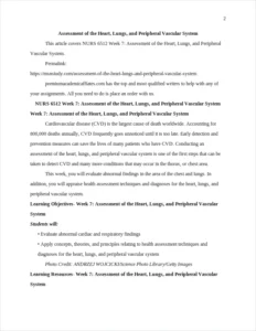 Assessment of the Heart – page 2