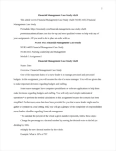 Financial Management Case Study vfa20 – page 2