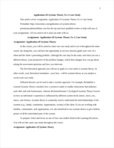 Application Of Systems Theory – page 2