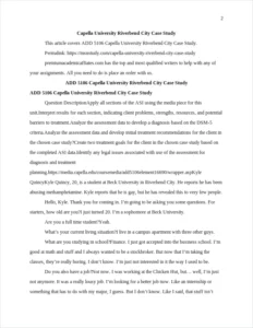 Capella University Riverbend City Case Study – page 2