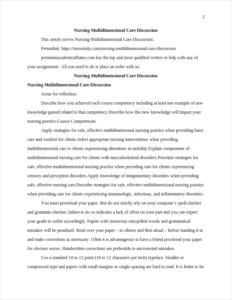 Nursing Multidimensional Care Discussion – page 2