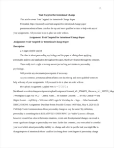 Trait Targeted for Intentional Change – page 2