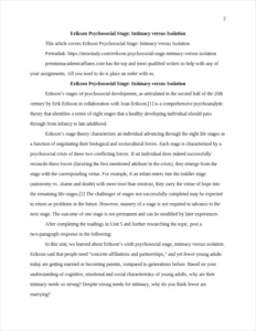 Erikson Psychosocial Stage: Intimacy versus Isolation – page 2