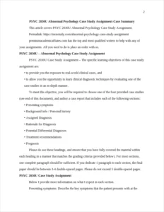 Abnormal Psychology Case Study – page 2