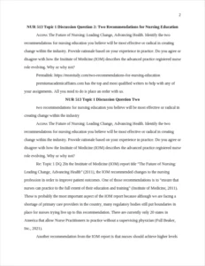 Two Recommendations for Nursing Education – page 2