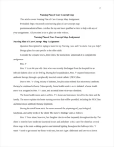 Nursing Plan of Care Concept Map – page 2