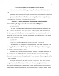 Complex Regional Pain Disorder White Male With Hip Pain – page 2