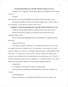 Nursing Metaparadigm and Culturally Proficient Nursing Care Essay – page 2