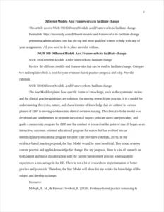 Models And Frameworks to facilitate change – page 2
